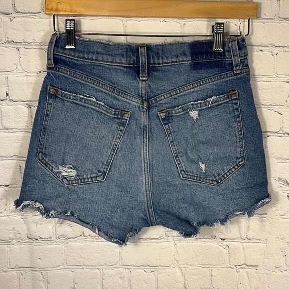 Abercrombie & Fitch The Mom Short Jean High Rise Curve Love Jeans size 4 27 - Picture 5 of 9